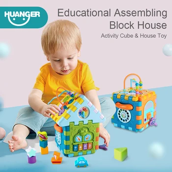 Huanger Spalvingas Geometrines Kubo Žaislas Kūdikiui Matematikos Blokai Žaislai Vaikams Švietimo Plėtros Lauke Unisex Žaislai Dovana