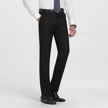 Rekomenduojame vasaros plonas slim fit Verslo vyrų oficialaus kostiumas kelnės vestuvių jaunikis kelnės 28~40 pilkos ir juodos spalvos
