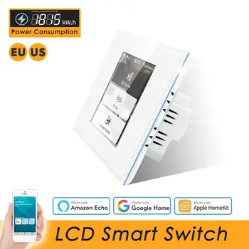 LCD Wifi Smart Sienos Jungiklis, Dirbti su 