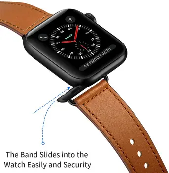Natūralios Odos dirželis Apple watch band 44mm 40mm iWatch juosta 42mm 38mm Apyrankė diržo apyrankė 
