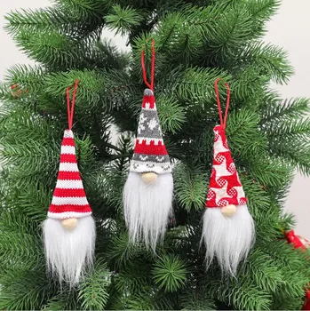 Kalėdų Kamuolys Skrybėlę Beveidis Kūdikių Pakabukas Kūrybos Vyras Nykštukas Rudolph Lėlės 2021 papuošalai Kalėdų Ir Naujųjų Metų Dovanos #GM
