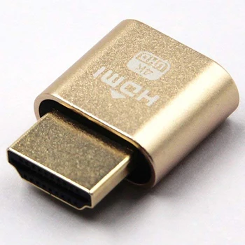 VGA Virtualus Ekranas Adapteris HDMI 1.4 DDC EDID Manekeno Plug Ekranas Emuliatorius (Auksas)