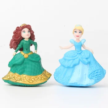 12pcs/set Disney duomenys filmą Princesė Moana snieguolė Merida Undinė Mer, Jazminų pvc veiksmų skaičius, vaikai kolekcijos žaislas, lėlė