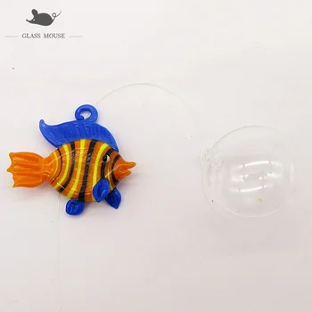Custom naujas Rankų darbo Murano stiklo Tropinių žuvų statula papuošalas Pakabukas Namuose Akvariumą žuvų bakas dekoro Mini jūrų gyvūnų Statulėlės