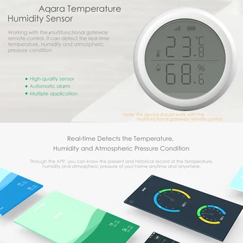 Belaidis Temperatūros Jutiklis Zigbee Temperture Šilumos Detektorius App Kontrolės Termometras, Drėgmės Jutiklis 