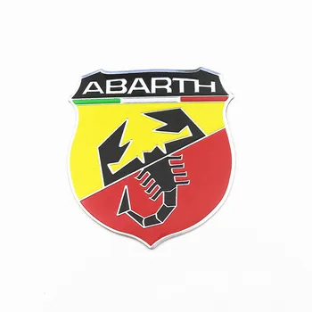 3PCS 3D Metalo Automobilį Abarth Klijų Ženklelis Emblema Lipdukas Lipdukas Skorpionas Už 