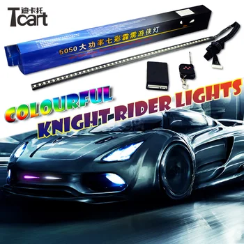 Tcart 147model Vandeniui 54CM 48LED RGB highpower nuotolinio RGb spalvų LED Knight Rider Žibintai su nuotolinio valdymo pultu