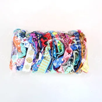 100 Vnt. vienam pack atsitiktinis derinys spalvų spausdinta plaukų ryšiais surišti į arklio Turėtojai, Elastingas Juostas, Plaukų Aksesuarai