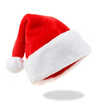 Kalėdų Skrybėlę Prabanga, aukštos kokybės Kalėdų skrybėlę Storos šiltos Kepurės Suaugusiųjų Vaikų Bžūp Kalėdų Senelio Skrybėlės, Dekoracijos namams