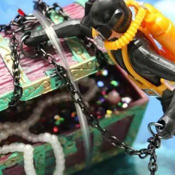 Naras Medžiotojas Lobių Skrynią Povandeninio Kraštovaizdžio Ornamentu Animacinių Filmų Žuvų Bakas Akvariumas Kraštovaizdžio Ornamentas, Papuošimas