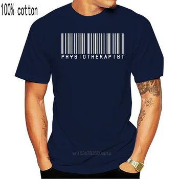 Vyriški Brūkšninis kodas Fizioterapija marškinėliai Megzti trumpomis Rankovėmis S-XXXL Tendencija Crazy Kvėpuojantis Vasaros Stiliaus Originalūs marškinėliai