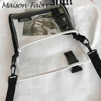 Maison Fabre Maišelį lady moterų Skaidrus Peties maišas su užtrauktuku Telefonas atsparus Vandeniui, rankinės 2020 mados mergaičių Kelionės Crossbody krepšys