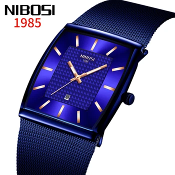2020 NIBOSI Dizaino, Originali Vyrai Laikrodžiai Top Brand Prabanga Ultra Plonas Laikrodžius Vyrams, Vandeniui Auto Data Relogio Masculino