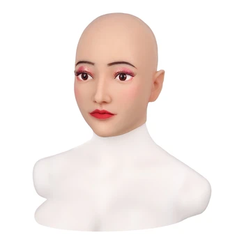 Alice Veido Kaukė Realus Minkšto Silikono Moterų Kaukė Maskuotis Helovinas Kaukė Crossdresser Drag Queen Transseksualų 3G