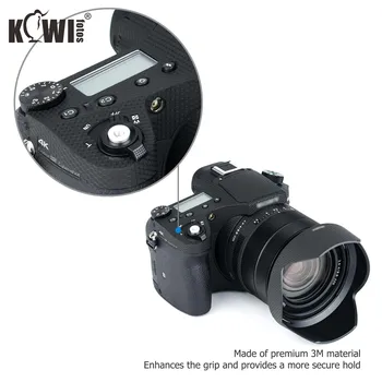 Kiwi Fotoaparato korpuso Lipdukas Apsauginės Odos Plėvelės Kit For Sony RX10 IV RX10 III Anti-Scratch Plėvele Fotoaparato Matricos Juoda