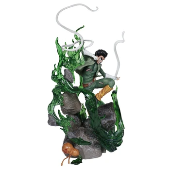 NARUTOS Shippuden Anime Modelis GK Aštuonių Vartai Rock Lee Veiksmų Skaičius, 32cm aukščio Statula, Kolekcines, Žaislų Darbastalio Apdaila Figma