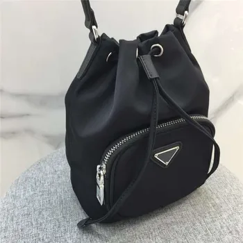 Naujas nailono audiniu string raišteliu kibirą, maišą nešiojamų universalus Vieną Petį Krepšys Mini moterų oda ranka maišo