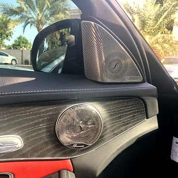 Mercedes-Benz E/C/GLC klasės W213 W205 automobilių garso vidaus duris garso garsiakalbio dangtelį apdailos juostelės durų garsiakalbio dangtelį, apdailos juostelės