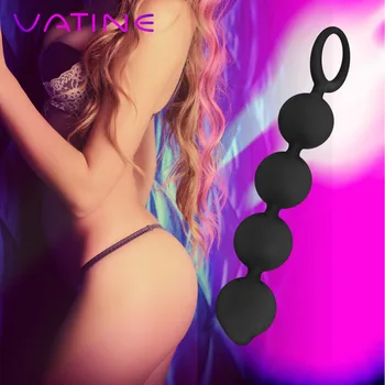 VATINE Sekso Produktai Analinis Granulės G-spot Butt Plug Traukti Žiedo 4 Kamuolius Sekso Žaislai Moterims, Vyrams Silikoninės Prostatos Masažas