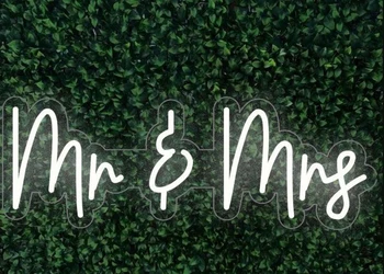 Mr & Mrs Flex Led Užsakymą Neoninis Ženklas Šviesos Ins Sienų Dekoras 12V 3D atsparus vandeniui Lauko Vestuvės santuoka apdaila