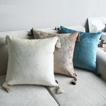 Prabanga mesti pagalvę smėlio europos pagalvėlė padengti pilka dekoratyvinės pagalvėlės namų dekoro šiuolaikinės aksomo užvalkalas už sofos 45x45cm