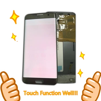 Samsung Galaxy S7 krašto G935F G935fd Burn-šešėlyje, lcd ekranas su jutikliniu ekranu, skaitmeninis keitiklis 5.5