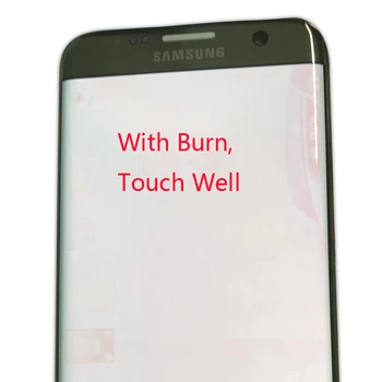 Samsung Galaxy S7 krašto G935F G935fd Burn-šešėlyje, lcd ekranas su jutikliniu ekranu, skaitmeninis keitiklis 5.5