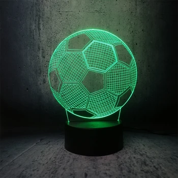 NAUJAS Sporto Futbolo Formos LED 3D Lempos Touch 