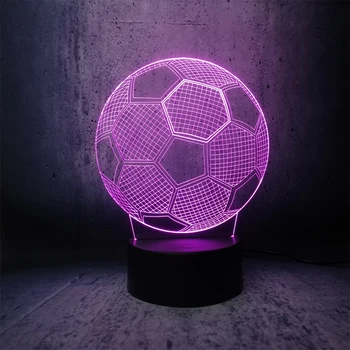 NAUJAS Sporto Futbolo Formos LED 3D Lempos Touch 