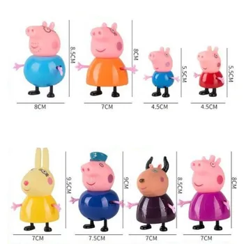 Pilna Serija Peppa Pig Anime Žaislai Įdomus Pramogų Parkas Šeimos Paketas Vaidmenis Veiksmų Skaičius, Modelį, Vaikų Gimtadienio Dovanos