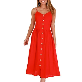 2021 Naujas Moterų Spausdinti Gėlių Juostele Ilga suknelė Seksualus V-Kaklo Sleevele Mygtuką Paplūdimio Atsitiktinis Boho Midi Suknelė Plus Size vestidos 3XL