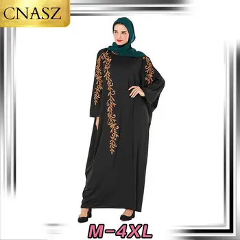 Musulmonų Suknelė Islamo Turkija Plius Dydis Moterų Artimųjų Rytų Arabų Šikšnosparnių Rankovėmis Ilgomis Rankovėmis, Siuvinėta Suknelė, Maroko, Pakistano Kimono