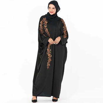 Musulmonų Suknelė Islamo Turkija Plius Dydis Moterų Artimųjų Rytų Arabų Šikšnosparnių Rankovėmis Ilgomis Rankovėmis, Siuvinėta Suknelė, Maroko, Pakistano Kimono