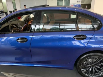 BMW 3 Serijos G20 2019 2020 M. Anglies pluošto stiliaus Apdaila Chromo Stiliaus Durų Rankenos Dubenėlį, Padengti Išorės Apdailos Lipdukai