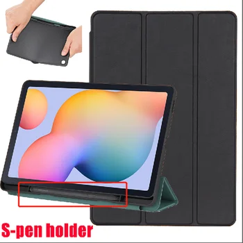 Case For Samsung Galaxy Tab S6 Lite 10.4 colių minkštos TPU padengti P615 SM-P610 SM-P615 Tabletės su pieštukas turėtojas+screen protector