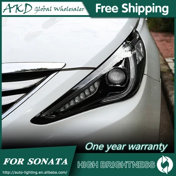 Žibintai Automobilio Hyundai Sonata 8 2011-2016 DRL Dienos Veikia Šviesos Žibintas LED Bi Xenon Lemputė, Rūko Žibintai Tuning Car Accessory