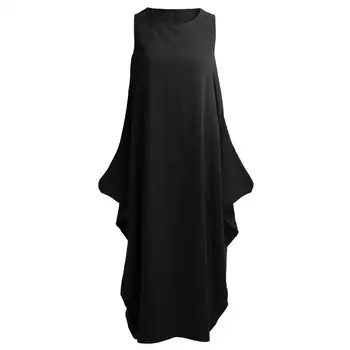 EaseHut Etninės Vestidos 2020 M. Vasarą Moterys Baggy Rankovių Paplūdimio Suknelės Ponios Atsitiktinis Palaidų Balta Ilga Maxi Suknelė Plius Dydis