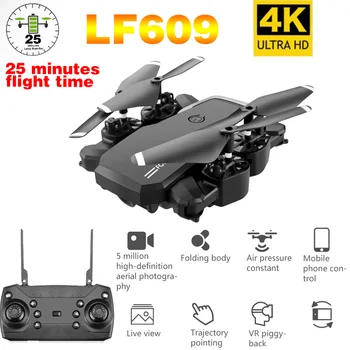 Atnaujintas LF609 Drone 4K su HD Kamera, WIFI 1080P Dual Camera Sekite Mane Quadcopter FPV Profesinės Drone Ilgas Baterijos veikimo laikas dron