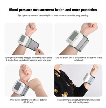 Cofoe Skaitmeninis Riešo kraujospūdžio matuoklis Automatinis Sphygmomanometer Balso BP Kamertonas ' Širdies ritmas, Pulsas Sveikatos Priežiūros