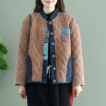 Max LuLu 2020 Naujas Kinijos Mados Dizaineris Moterų Derliaus Paltai Ponios Prarasti Šiltas Žiemines Striukes Spausdinti Kamšalu Drabužiai Plius Dydis