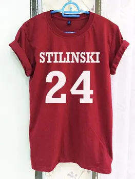 Stiliai Stilinski Teen Wolf Marškinėliai Drabužių 24 Tamsiai Raudonos Moterų Marškinėlius Trumpomis Rankovėmis Tee Marškinėliai-C813