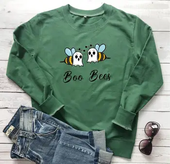 Sparno boo bitės grynos medvilnės marškinėlius jaunas grafikos mielas šalies puloveriai juokinga šūkis kawaii grunge tumblr hipster derliaus viršūnės
