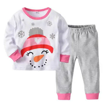 2019 Kalėdų Pižama Mergaitėms Sleepwear Vaikai Pižama Vaikų Pajama už Berniukas Šiltos Pižamos Vaikas Noel Mergaitės Kalėdų Pjs