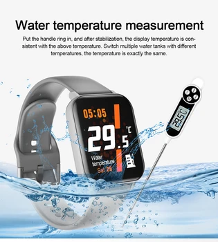 BYMUSE F25 Smart Watch Vyrų 2020 Termometras Ant Riešo Smartwatch Moterų Protingas Imuniteto Stebėti Sporto Laikrodžiai IWO 12