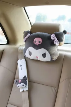 Animacinių filmų Melodiją Kuromi automobilių atramos galvai pagalvės juosmens pagalvėlė seat belt auto stiprintuvas padengti automobilių aksesuarai dovanos moterims, merginos