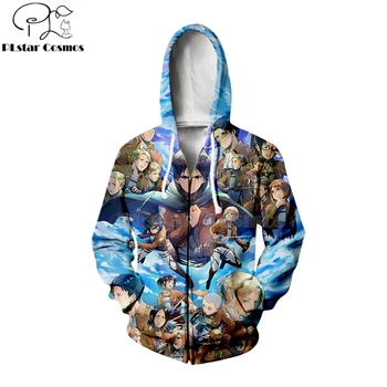 Išpuolis Titan hoodies Shingeki no Kyojin Legiono Cosplay Kostiumų Kokybės Eren Yeager 3d hoodies/megztiniai/Striukė-6