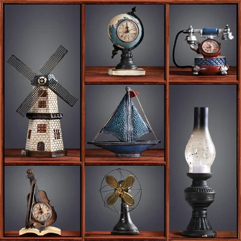 Amerikos Kūrybos Dervos Nostalgija ir retro mažas miniatiūrinės figūrėlės, pratybos amatų Kavinė Baras senovinių namų dekoro