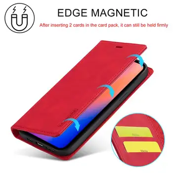Prabangus Odinis Flip Case For iPhone 12 11 Pro Max Mini Piniginės Telefono dėklas 