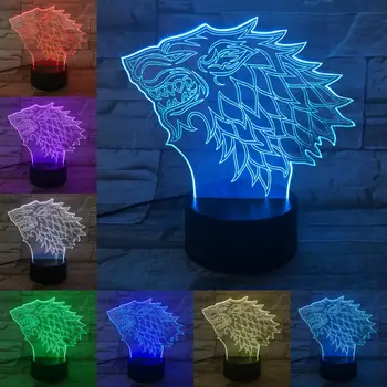 Akrilo Gyvūnų 3D LED Lempos, Miegamojo, Stalo Šalia Nakties Šviesa 7 Spalvų Keitimas Palieskite Nuotolinio Bazę Namų Puošybai Kalėdų Dovanos