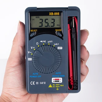 Nešiojamų Mini Multimetras AC DC Srovės įtampos Testeris LCD Diapazonas Auto Kišenėje, Skaitmeniniai Ammeter Voltmeter Multimetras Testeris Įrankis